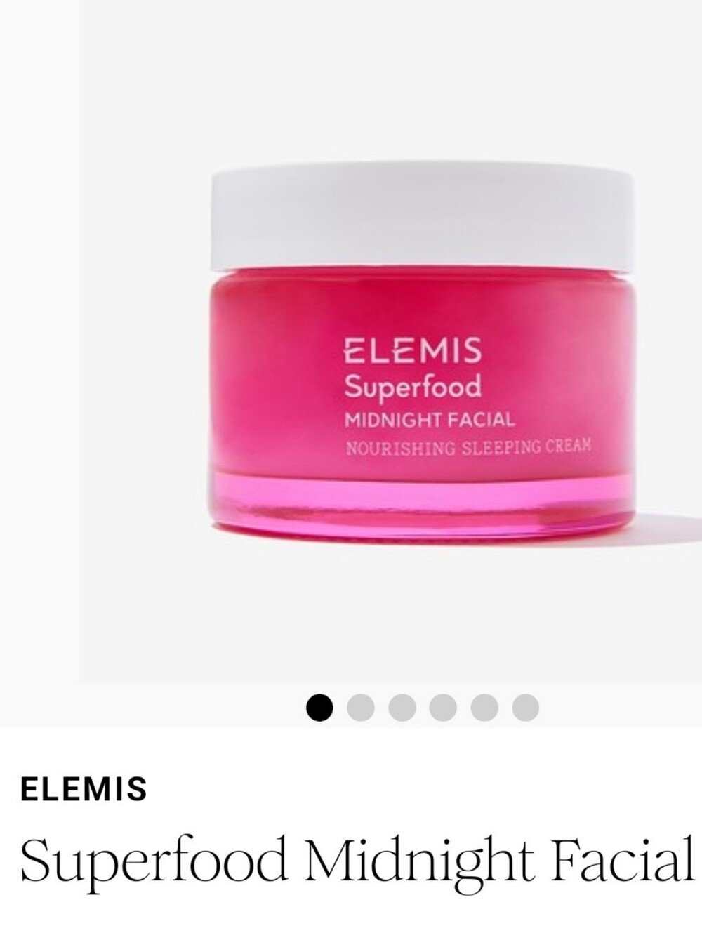 ELEMIS Superfood Midnight Facial
